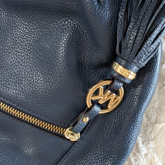 Micheal Kors blue leather tassel hobo bag - Picture 6 of 16